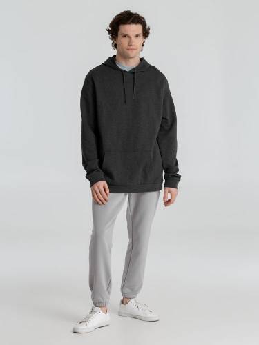 Толстовка с капюшоном унисекс Hoodie, серый меланж (антрацит) фото 10 Толстовка с капюшоном унисекс Hoodie, серый меланж (антрацит) фото 10