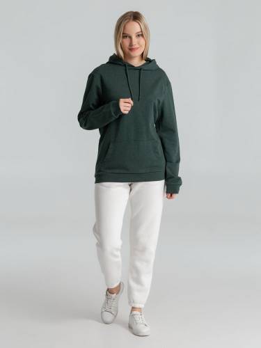 Толстовка с капюшоном унисекс Hoodie, темно-зеленый меланж фото 8 Толстовка с капюшоном унисекс Hoodie, темно-зеленый меланж фото 8