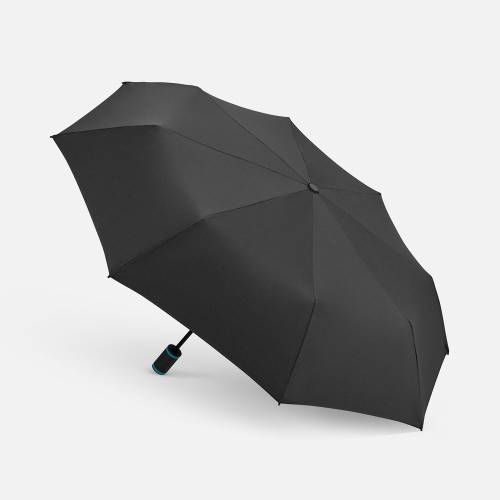 Зонт складной AOC Mini с цветными спицами, бирюзовый фото 3