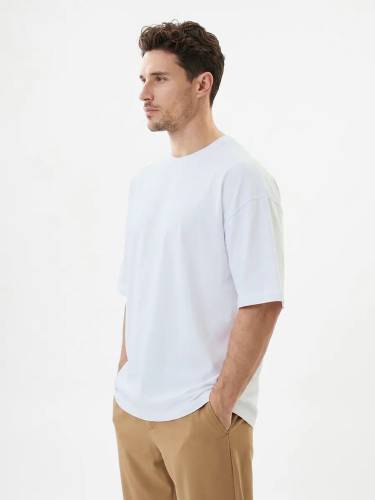 Футболка Oversize Premium 210, белая фото 2