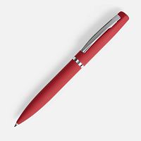 Ручка шариковая Bolt Soft Touch, красная