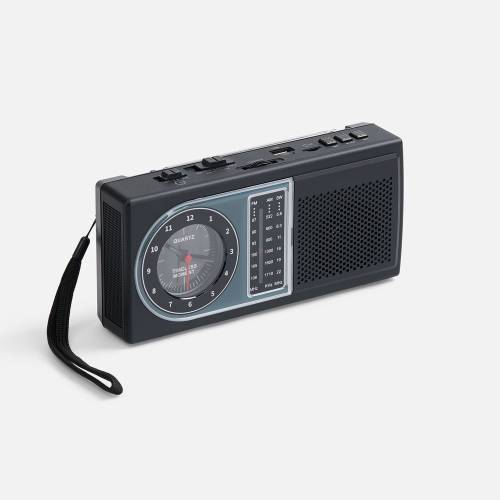 Bluetooth-колонка с радио Comradio, черная фото 2