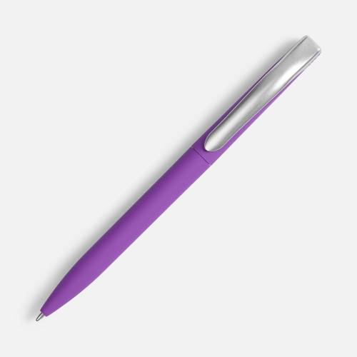 Ручка шариковая Pin Soft Touch, фиолетовая фото 3 Ручка шариковая Pin Soft Touch, фиолетовая фото 3