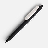 Ручка шариковая Prodir DS5 TRR-P Soft Touch, черная с белым