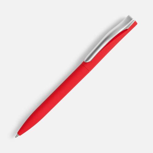 Ручка шариковая Pin Soft Touch, красная фото 2 Ручка шариковая Pin Soft Touch, красная фото 2