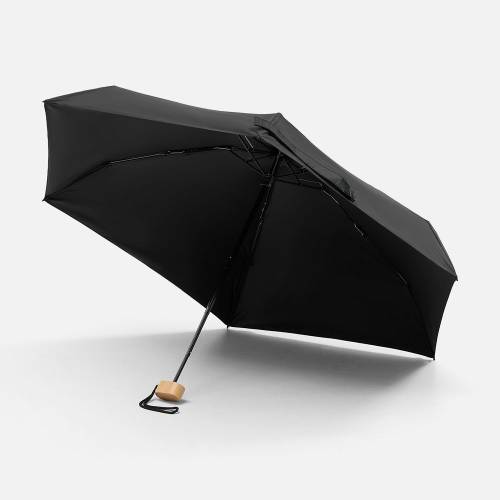 Зонт складной RainCase в чехле-сумке, черный фото 2