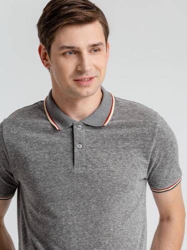 Рубашка поло мужская Paname Men, черный меланж фото 7 Рубашка поло мужская Paname Men, черный меланж фото 7