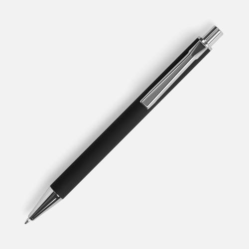 Ручка шариковая Lobby Soft Touch Chrome, черная фото 3 Ручка шариковая Lobby Soft Touch Chrome, черная фото 3