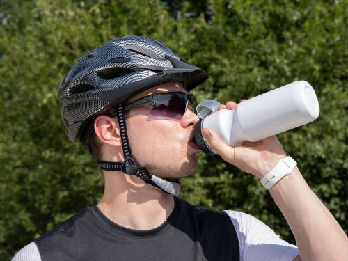 Бутылка для велосипеда Bikescape, белая с синим фото 10 Бутылка для велосипеда Bikescape, белая с синим фото 10