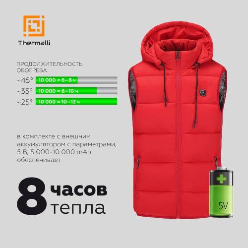 Жилет с подогревом Thermalli Valmorel, серый камуфляж фото 21