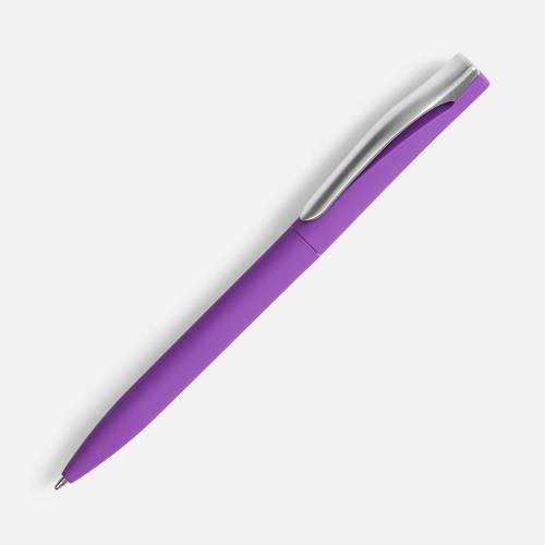 Ручка шариковая Pin Soft Touch, фиолетовая фото 2 Ручка шариковая Pin Soft Touch, фиолетовая фото 2