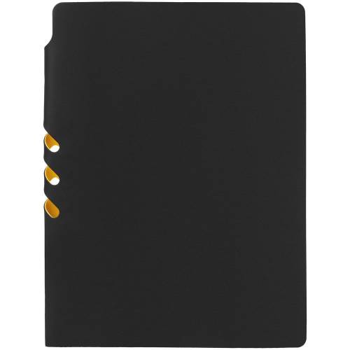 Ежедневник Flexpen Black, недатированный, черный с желтым фото 5