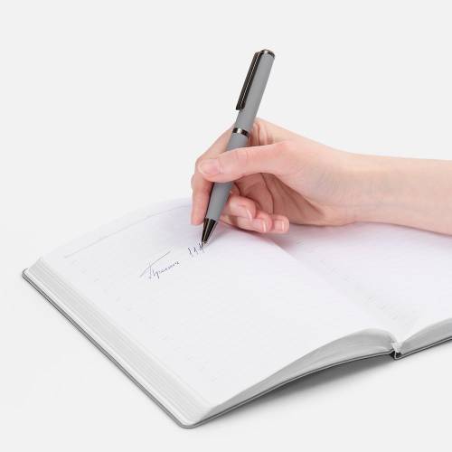Ручка шариковая Inkish Gunmetal в футляре, серая фото 5 Ручка шариковая Inkish Gunmetal в футляре, серая фото 5