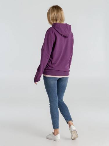 Толстовка с капюшоном унисекс Hoodie, фиолетовый меланж фото 11