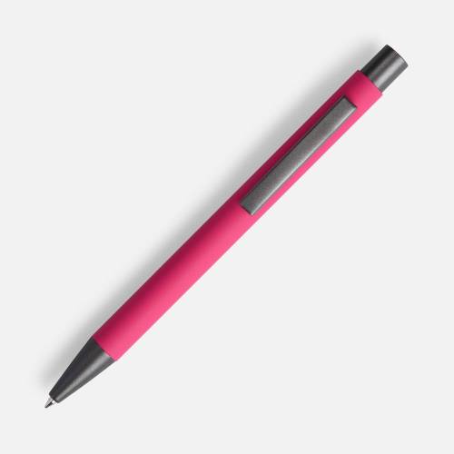Ручка шариковая Atento Soft Touch, розовая фото 3