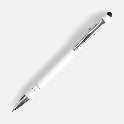 Ручка шариковая Pointer Soft Touch со стилусом, белая фото 3 Ручка шариковая Pointer Soft Touch со стилусом, белая фото 3