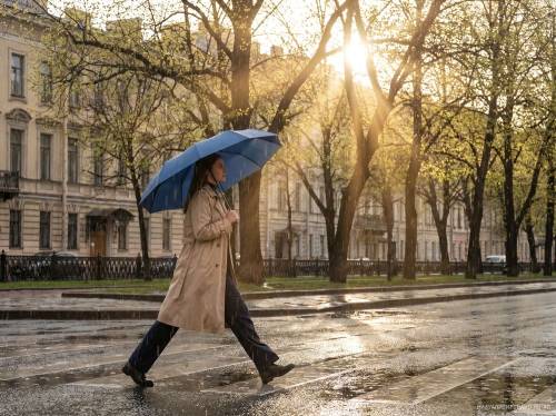 Зонт складной Regenfall, темно-синий фото 12