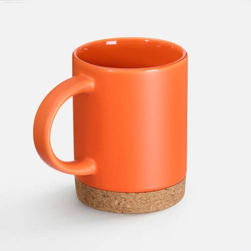Кружка с пробковой подставкой Corky, оранжевая фото 3 Кружка с пробковой подставкой Corky, оранжевая фото 3