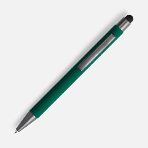 Ручка шариковая Atento Soft Touch со стилусом, зеленая фото 3 Ручка шариковая Atento Soft Touch со стилусом, зеленая фото 3