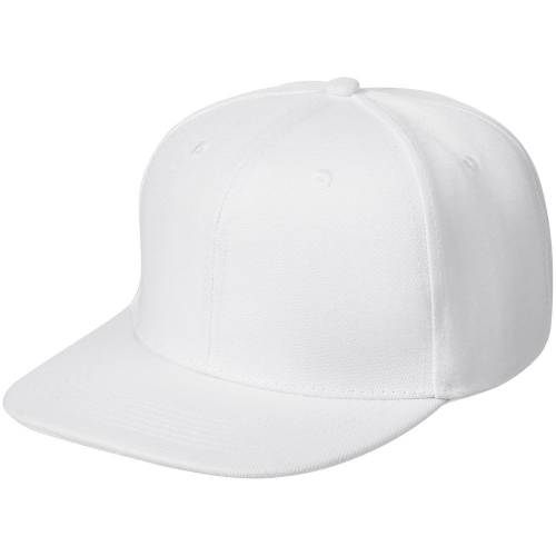 Бейсболка Snapback с прямым козырьком, белая фото 2 Бейсболка Snapback с прямым козырьком, белая фото 2