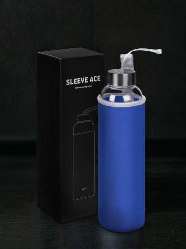 Бутылка для воды Sleeve Ace, синяя фото 9