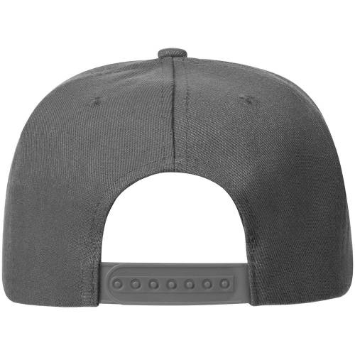 Бейсболка Snapback с прямым козырьком, серая фото 4 Бейсболка Snapback с прямым козырьком, серая фото 4