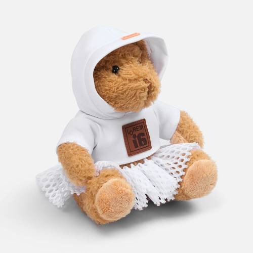 Мягкая игрушка «Мишка Cuddleton» в белом худи фото 15