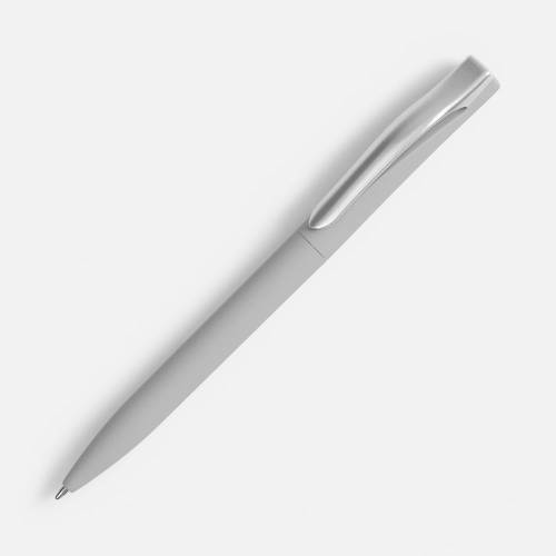 Ручка шариковая Pin Soft Touch, серая фото 2