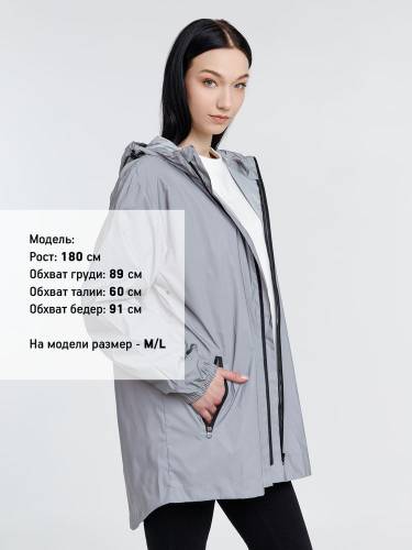 Парка Manifest из светоотражающей ткани, серая фото 15