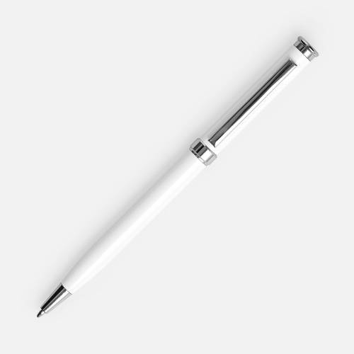 Ручка шариковая Finn Chrome, белая фото 3 Ручка шариковая Finn Chrome, белая фото 3