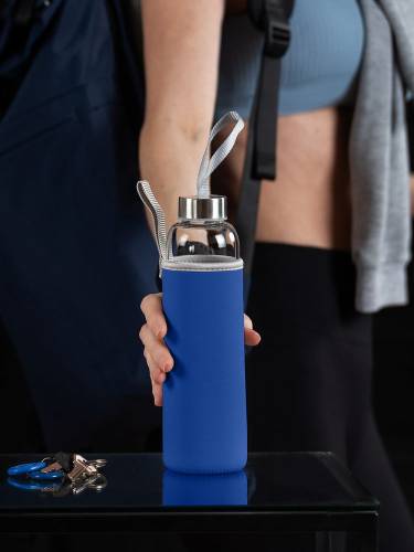 Бутылка для воды Sleeve Ace, синяя фото 8