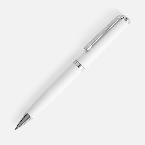 Ручка шариковая Inkish Chrome в футляре, белая Ручка шариковая Inkish Chrome в футляре, белая