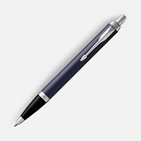 Ручка шариковая Parker IM Core Matte Blue CT, темно-синяя с черным