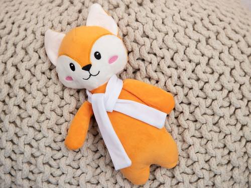 Мягкая игрушка Beastie Toys, лисенок с белым шарфом фото 6