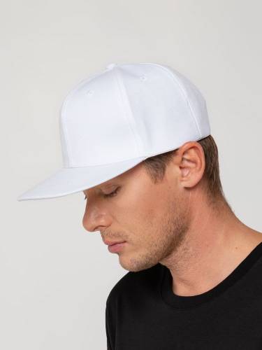 Бейсболка Snapback с прямым козырьком, белая фото 8 Бейсболка Snapback с прямым козырьком, белая фото 8