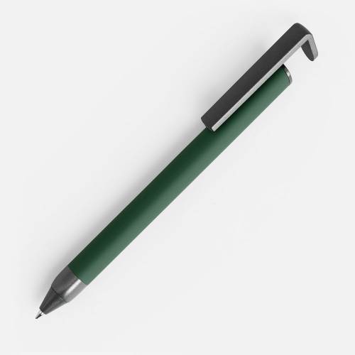 Ручка шариковая Standic с подставкой для телефона, зеленая фото 2