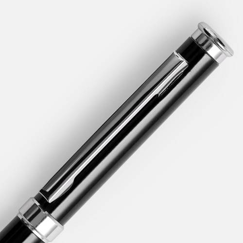 Ручка шариковая Finn Chrome, черная фото 4