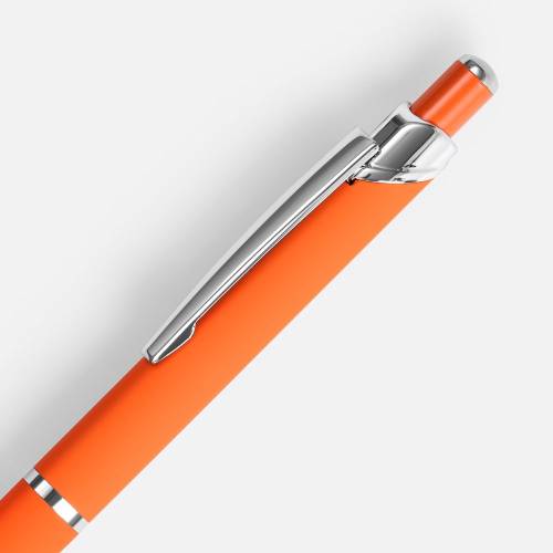 Ручка шариковая Chromos Soft Touch, оранжевая фото 4