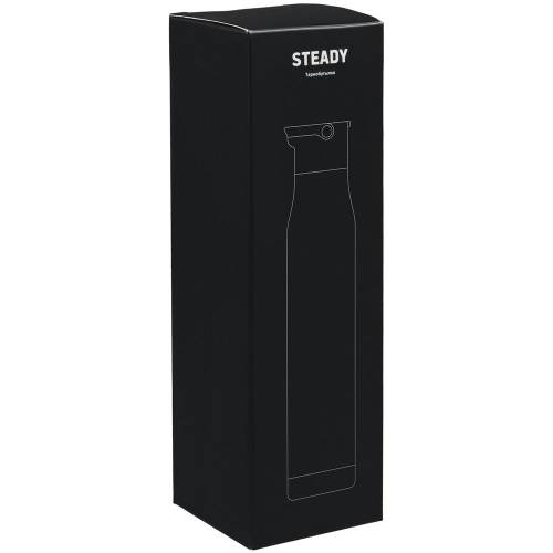 Термобутылка Steady, черная фото 14