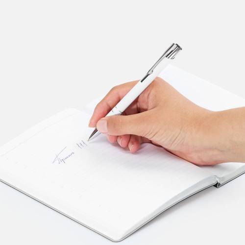 Ручка шариковая Keskus Soft Touch, белая фото 6 Ручка шариковая Keskus Soft Touch, белая фото 6