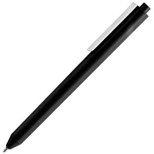 Ручка шариковая Pigra P03 Mat, черная с белым фото 4 Ручка шариковая Pigra P03 Mat, черная с белым фото 4