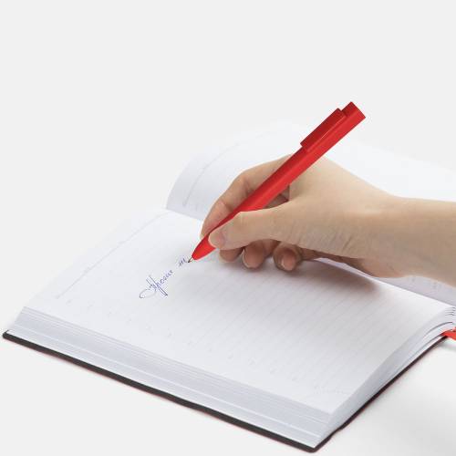 Ручка шариковая Swiper SQ Soft Touch, красная фото 5