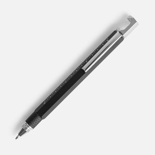Ручка шариковая Numeric, мультиинструмент, черная фото 3