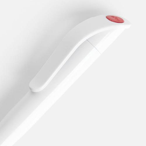 Ручка шариковая Grip, белая с красным фото 4 Ручка шариковая Grip, белая с красным фото 4