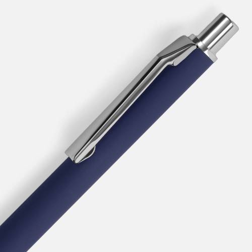 Ручка шариковая Lobby Soft Touch Chrome, синяя фото 4