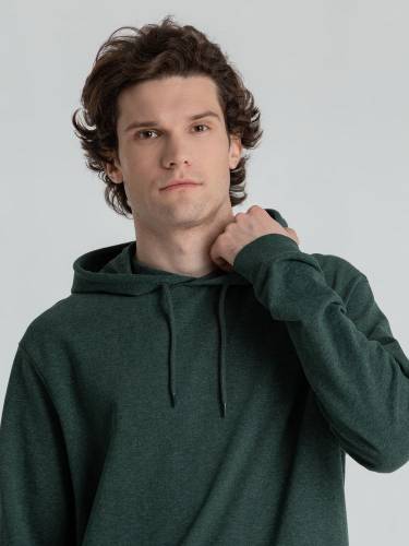 Толстовка с капюшоном унисекс Hoodie, темно-зеленый меланж фото 11 Толстовка с капюшоном унисекс Hoodie, темно-зеленый меланж фото 11