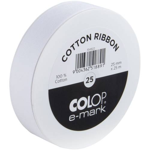 Лента Colop E-mark 25, белая фото 2