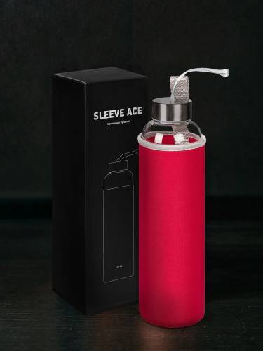 Бутылка для воды Sleeve Ace, красная фото 9 Бутылка для воды Sleeve Ace, красная фото 9