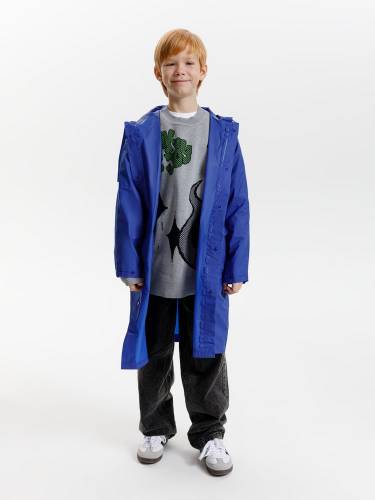 Дождевик детский RainDrop Kids, ярко-синий фото 10