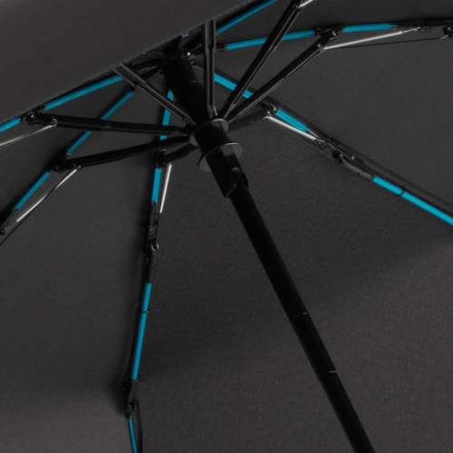 Зонт складной AOC Mini с цветными спицами, бирюзовый фото 4